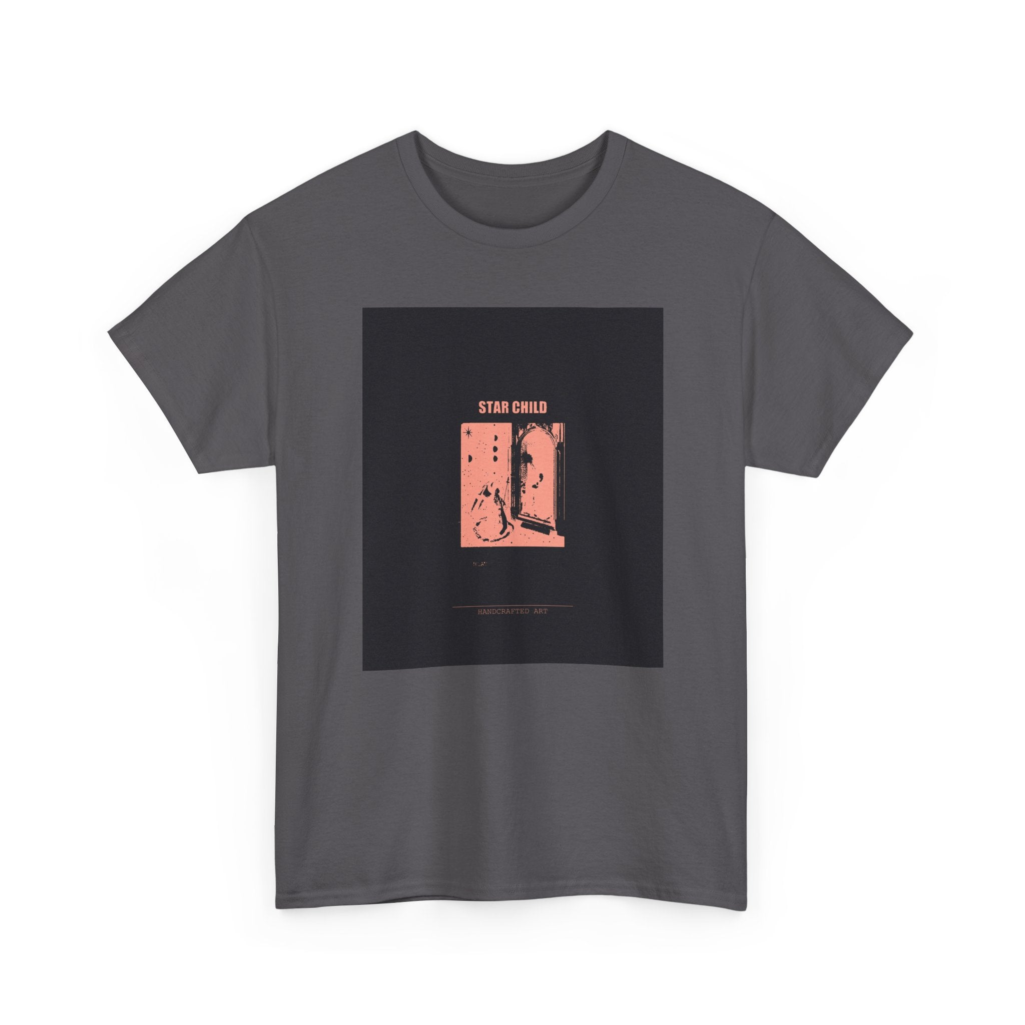 STAR CHILD Coral Duotone Screen Print Graphic Tee