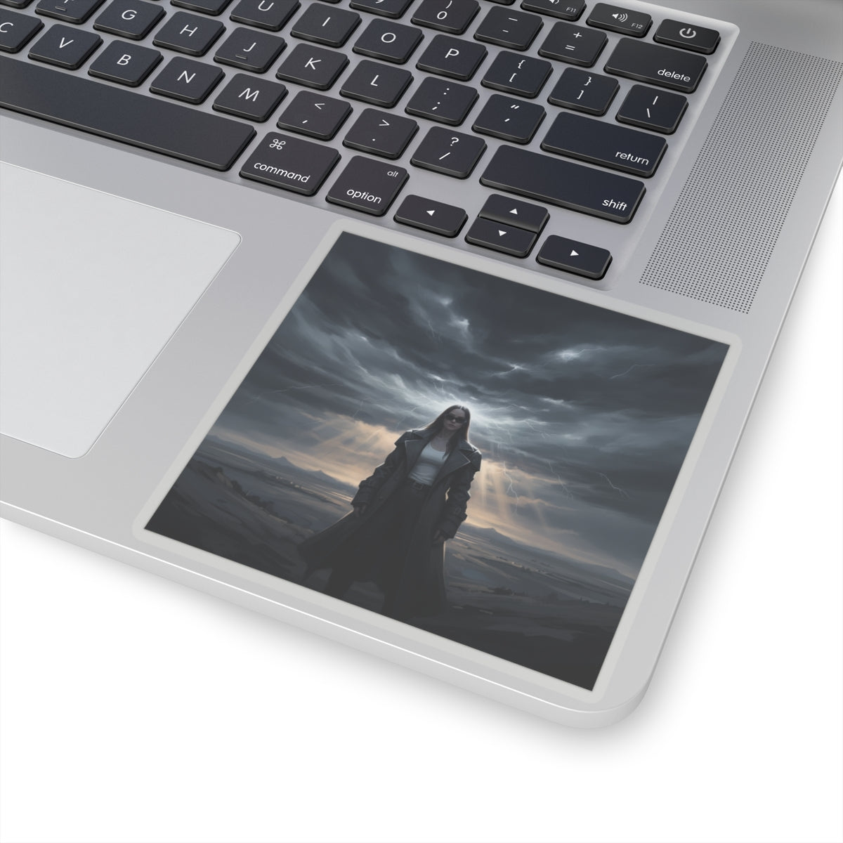 Dramatic Storm — Person — Kiss-Cut Sticker