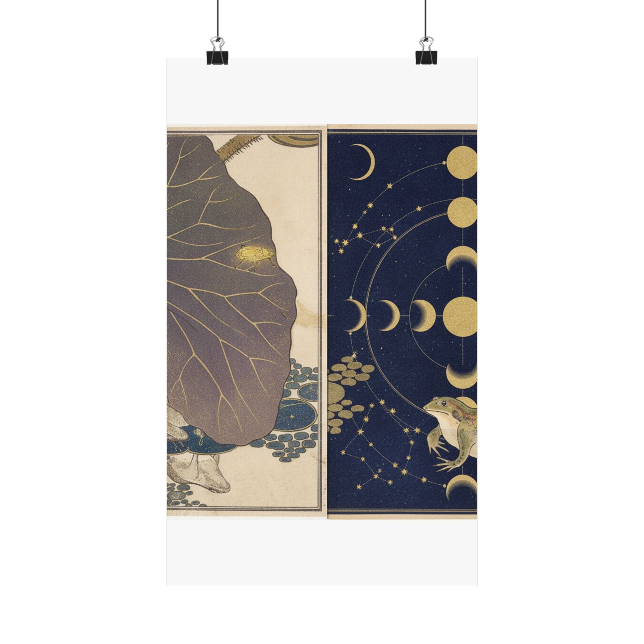 Celestial — Frog (Kaeru); Gold Beetle (Kogane Mushi), From The Picture Book Of Crawling Crea — Matte Poster