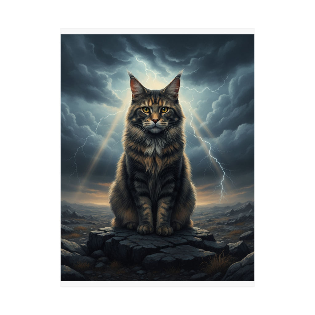 Dramatic Storm — Cat — Matte Poster