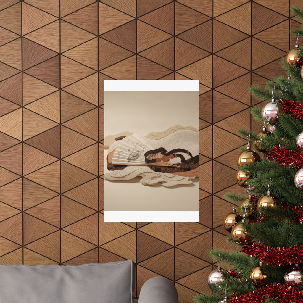 Product Marketing — Belt And Fan On A Piece Of Cloth — Matte Poster