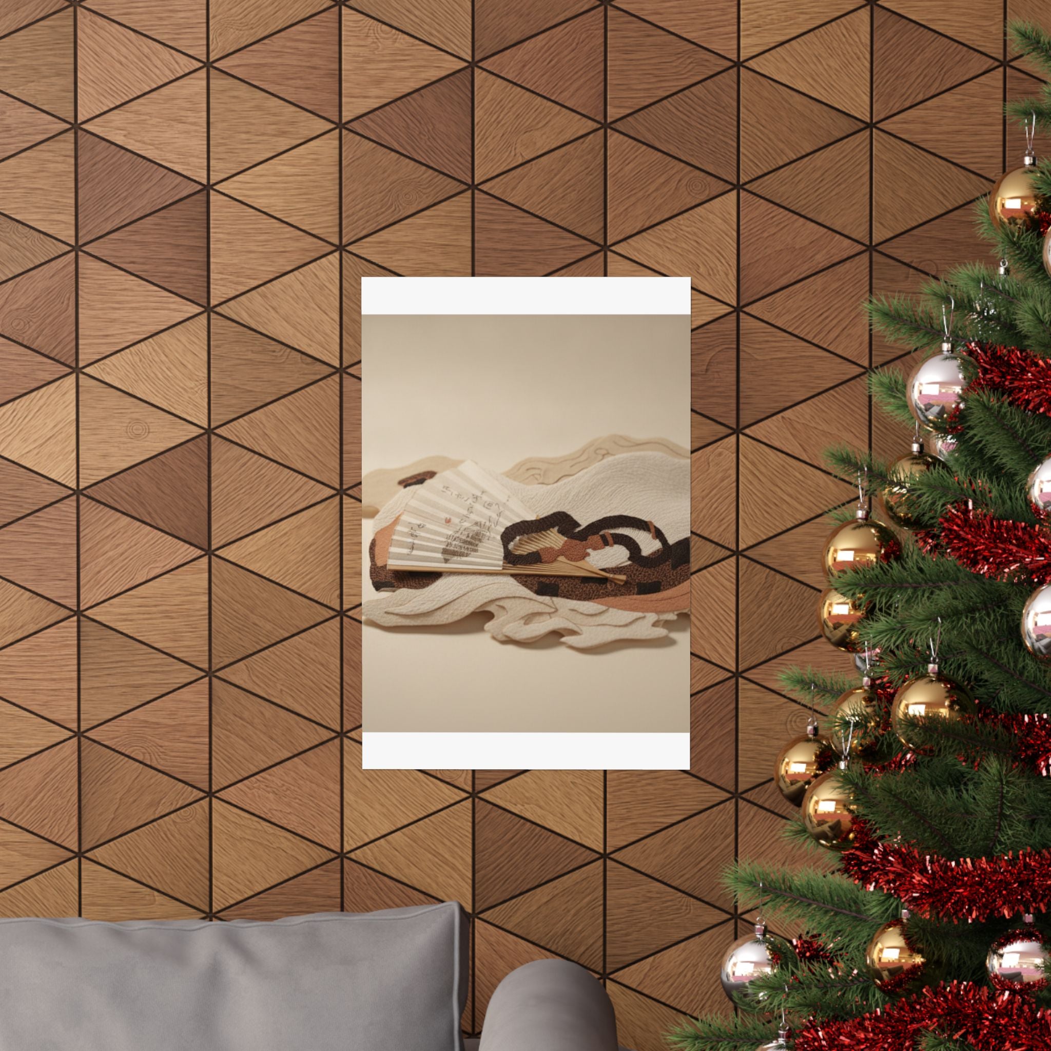 Product Marketing — Belt And Fan On A Piece Of Cloth — Matte Poster