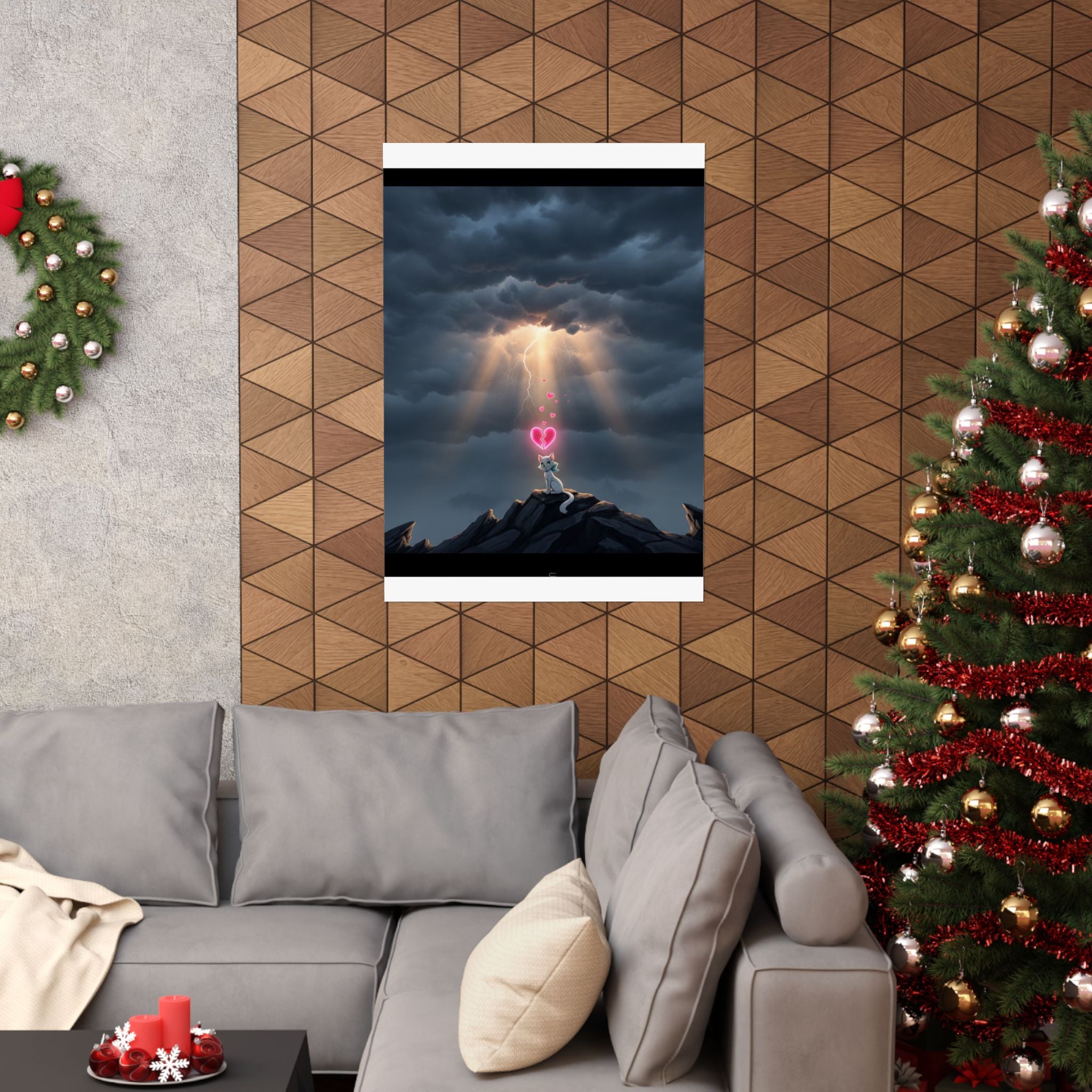 Dramatic Storm — Cat — Matte Poster