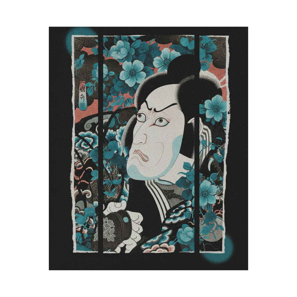 Streetwear Collage — Kabuki Actor Ichikawa Ebizō V As Kumagai Jirō Naozane — Matte Poster