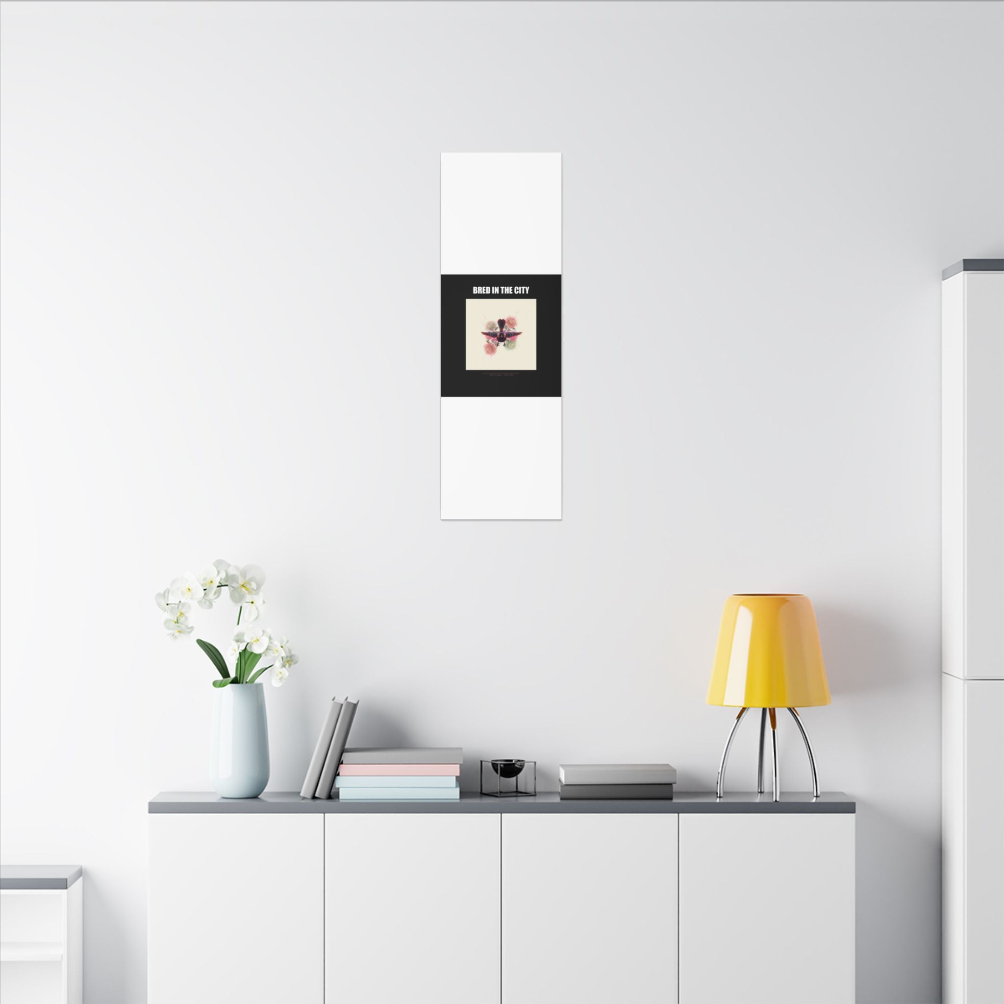 BRED IN THE CITY Flying Bird & Roses Matte Canvas