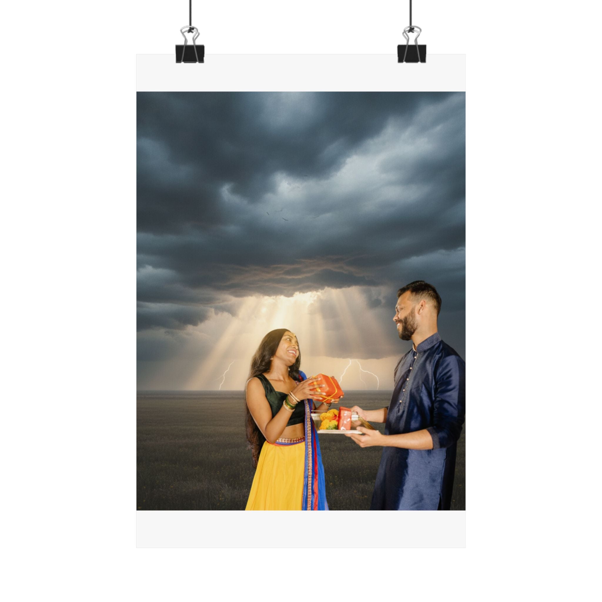 Dramatic Storm — Person — Matte Poster