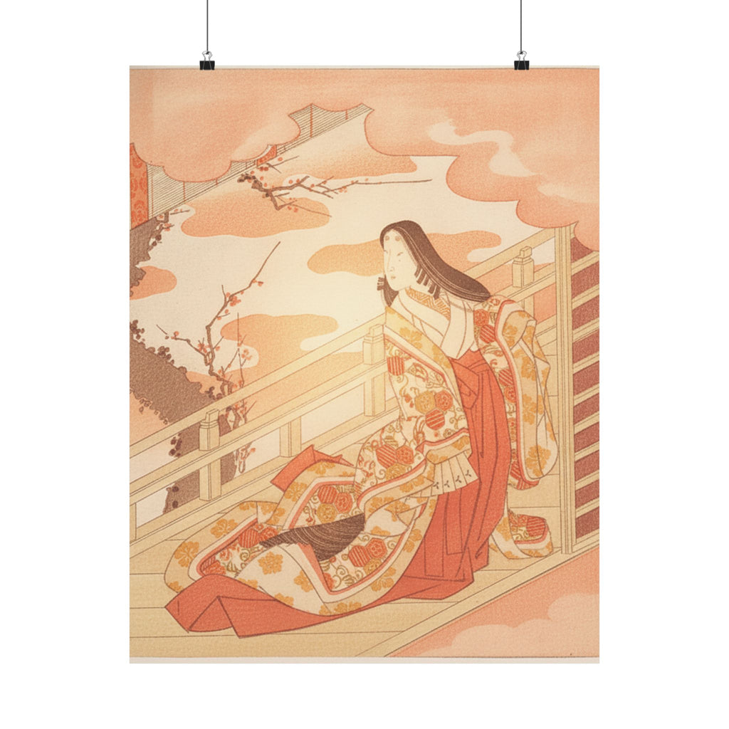 Southern Sunset — Court Lady Praising The Plum Blossom — Matte Poster