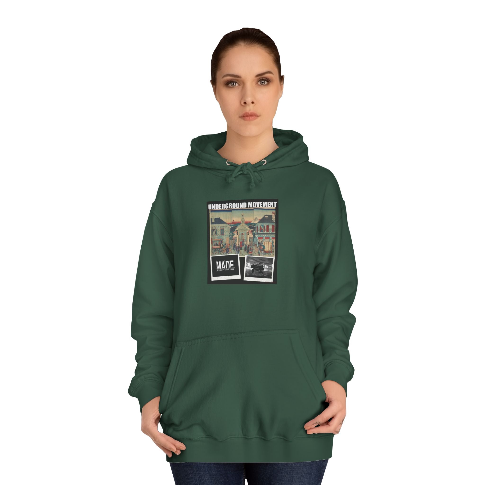 UNDERGROUND MOVEMENT | Illustration Of Foreign Residences And The Catholic Church In Yokohama (Yokohama Collage Tee — Hoodie