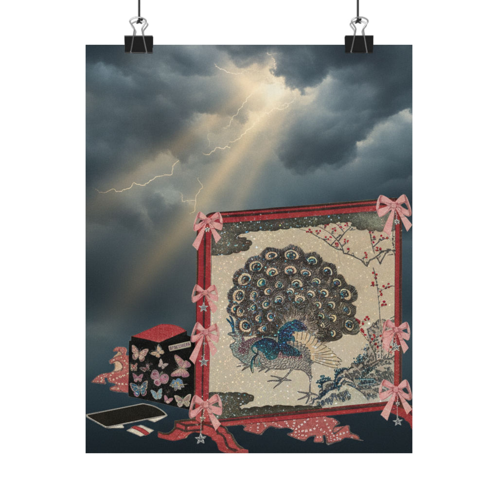 Dramatic Storm — Screen And Lady'S Work-Box — Matte Poster