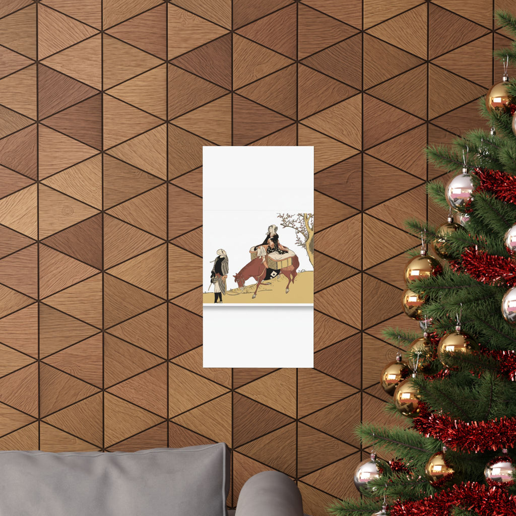 Ecommerce Main — Version Of Legend Of Michizane: Woman Riding Ox Which A Man Is Leading — Matte Poster