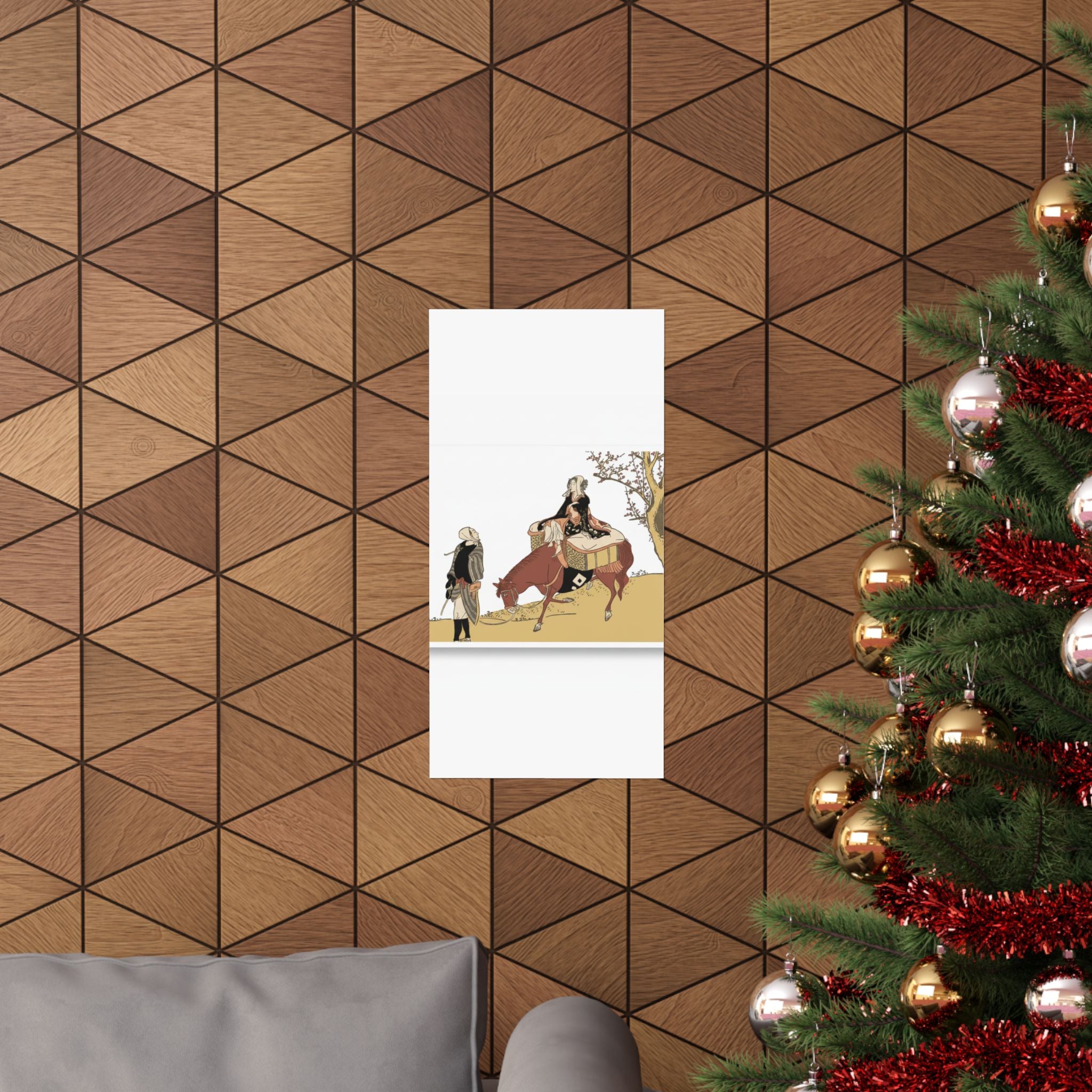 Ecommerce Main — Version Of Legend Of Michizane: Woman Riding Ox Which A Man Is Leading — Matte Poster