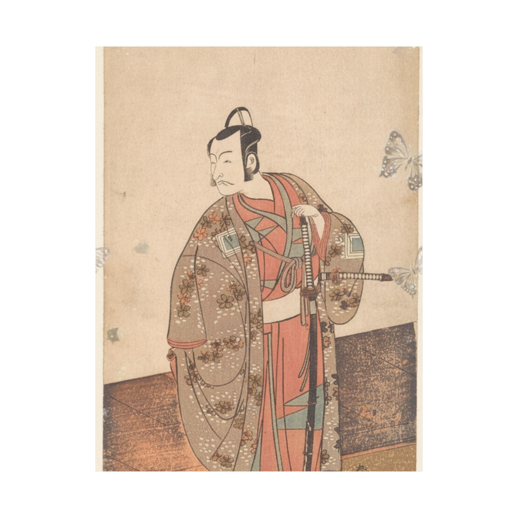 Ecommerce Main — The Actor Ichikawa Danjuro V Standing Inside Of A House And In Front Of An Engaw — Matte Poster