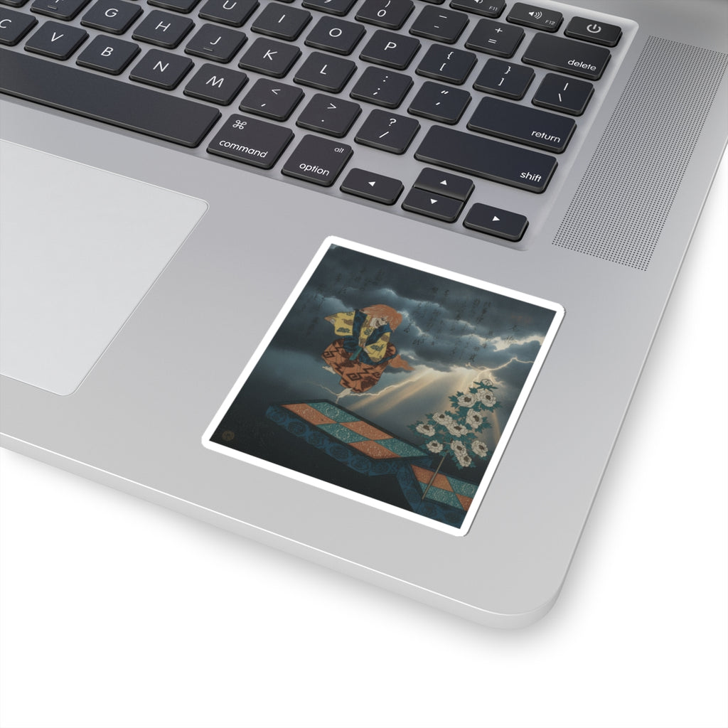 Dramatic Storm — Scene From Noh Dance — Kiss-Cut Sticker