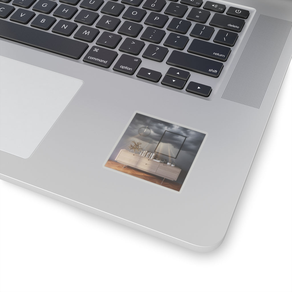 Dramatic Storm — Interior — Kiss-Cut Sticker