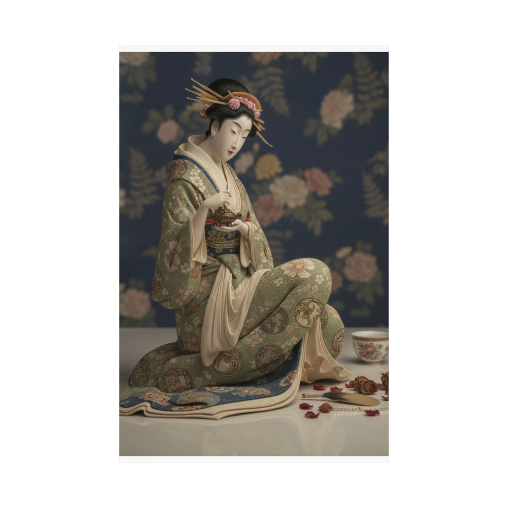 Product Marketing — Konosato Of Takeya Seated, Holding An Incense Burner — Matte Poster