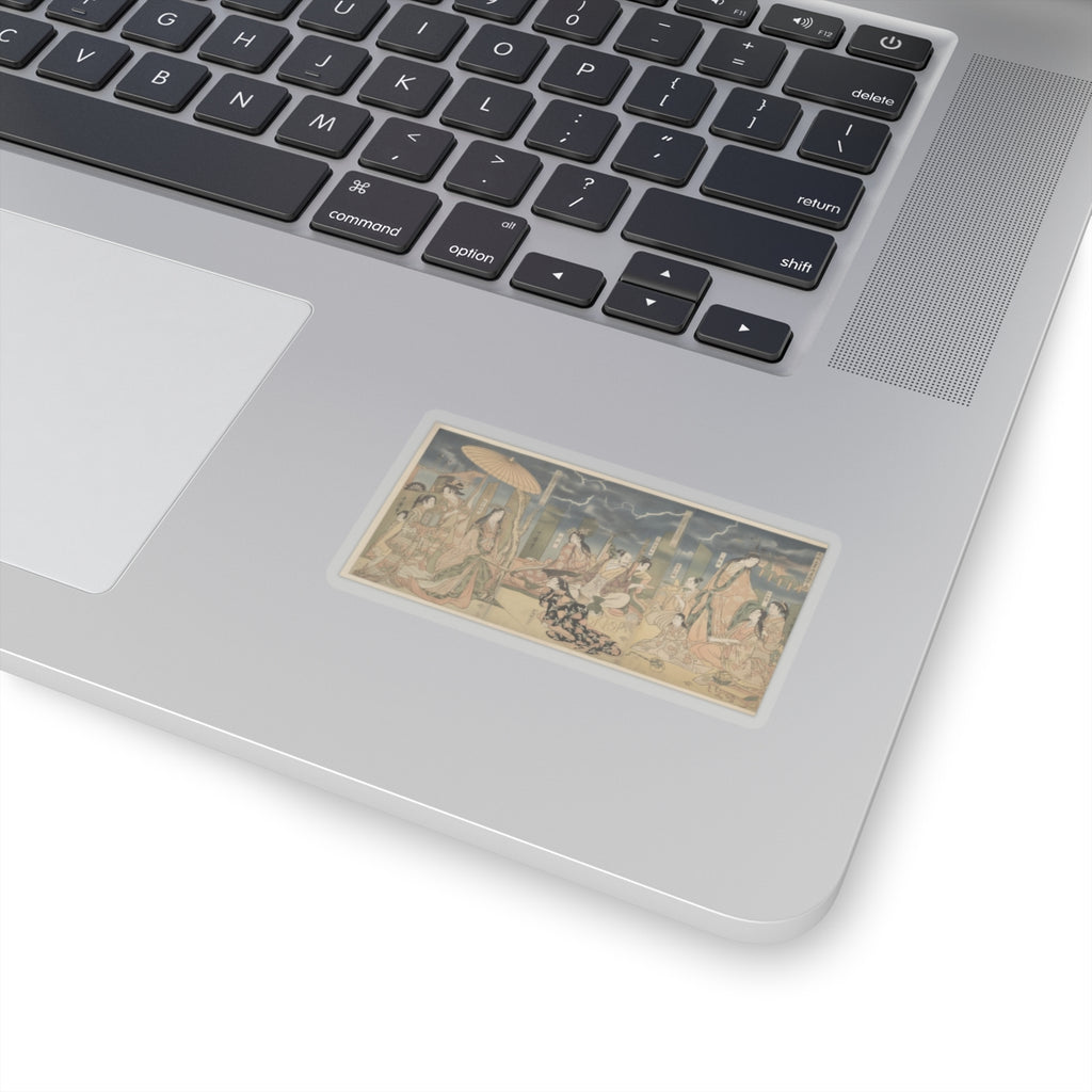 Dramatic Storm — A View Of The Pleasures Of The Taiko And His Five Wives At Rakutō — Kiss-Cut Sticker