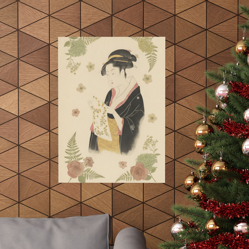 Botanical — The Lady Tomimoto Toyohina Reading A Letter — Matte Poster