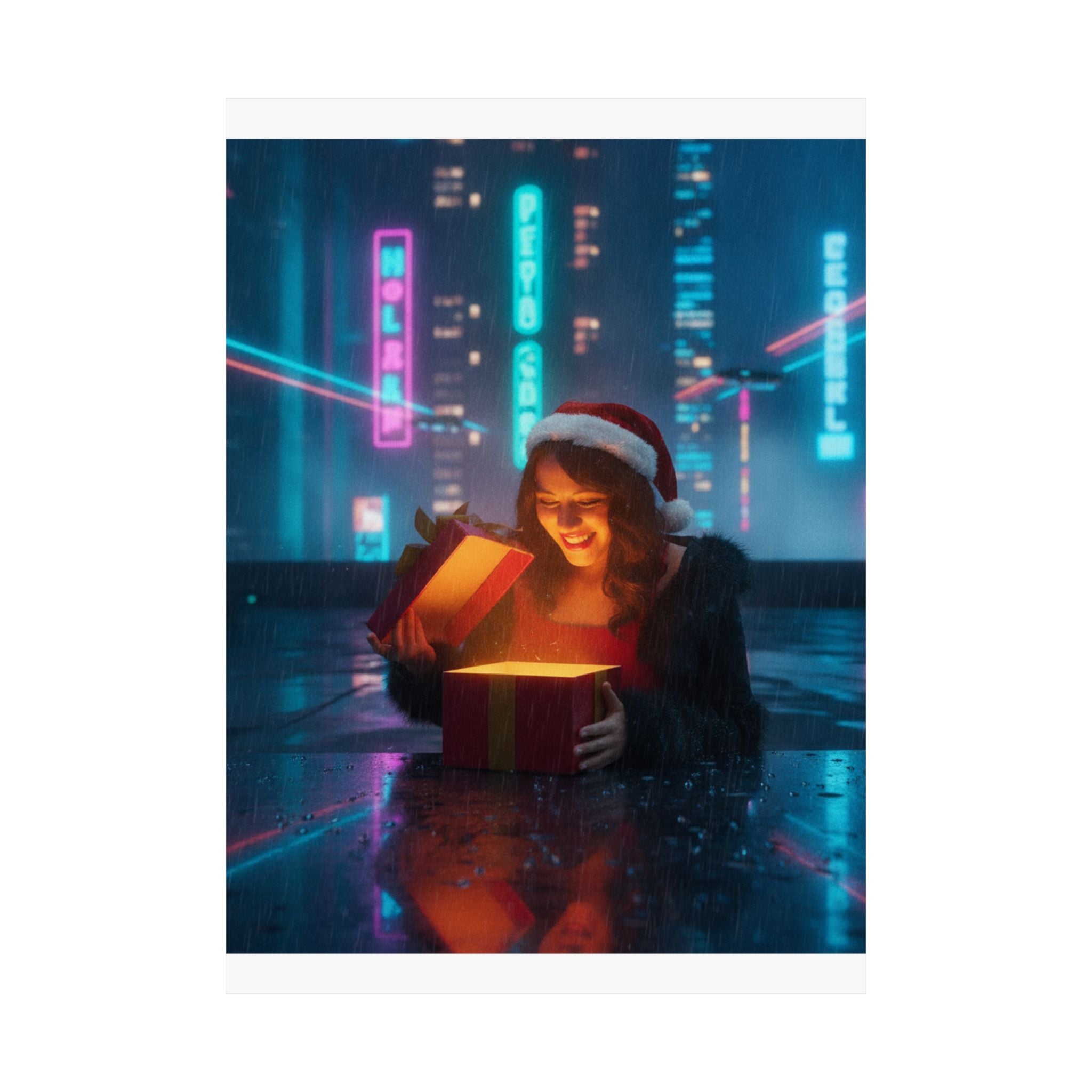 Neon Noir — Person — Matte Poster