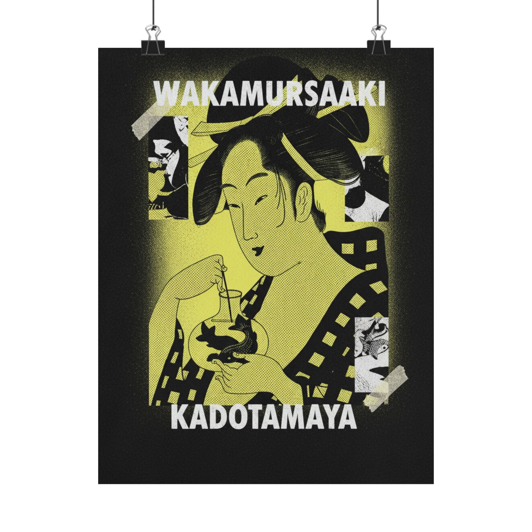 Streetwear Collage — Wakamurasaki Of The Kadotamaya — Matte Poster