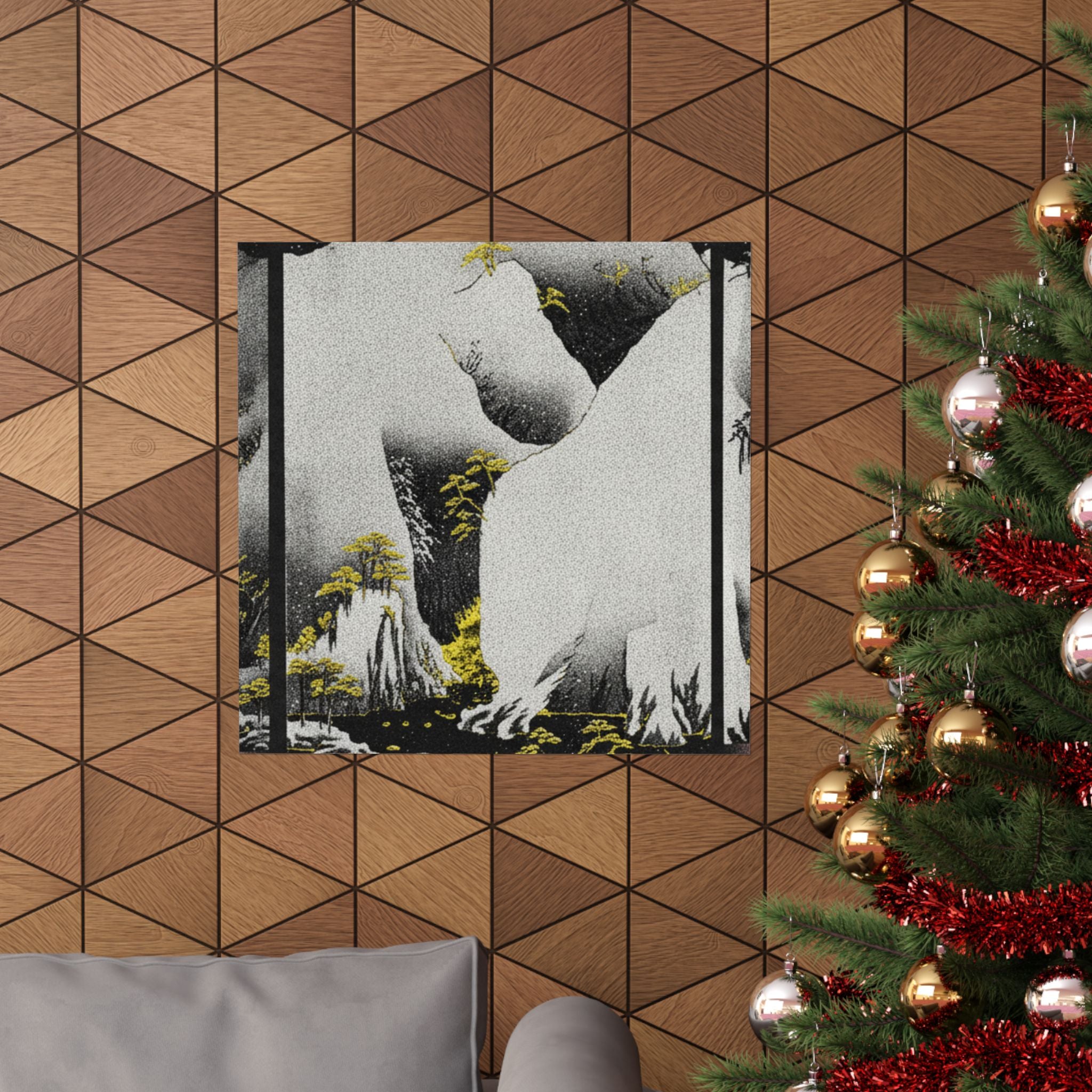 Streetwear Collage — Kiso Gorge In The Snow — Matte Poster