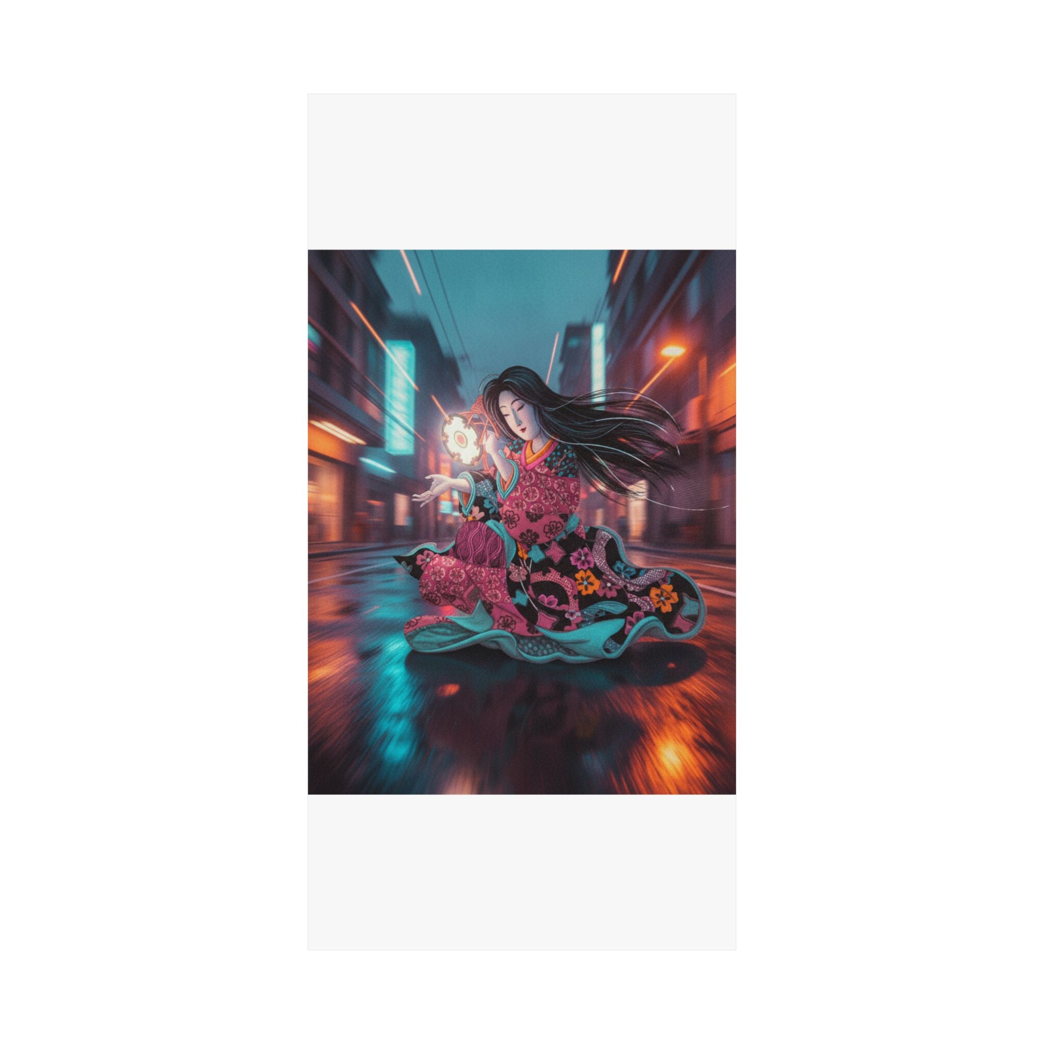 Fast Furious — Woman Playing The Tsuzumi — Matte Poster