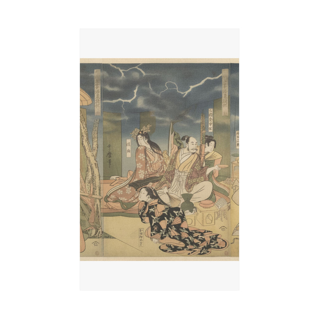 Dramatic Storm — A View Of The Pleasures Of The Taiko And His Five Wives At Rakutō — Matte Poster
