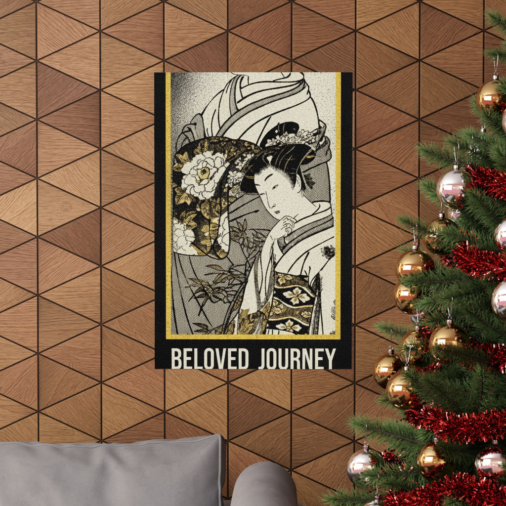 Streetwear Collage — Oiran And Attendant Out For A Stroll — Matte Poster