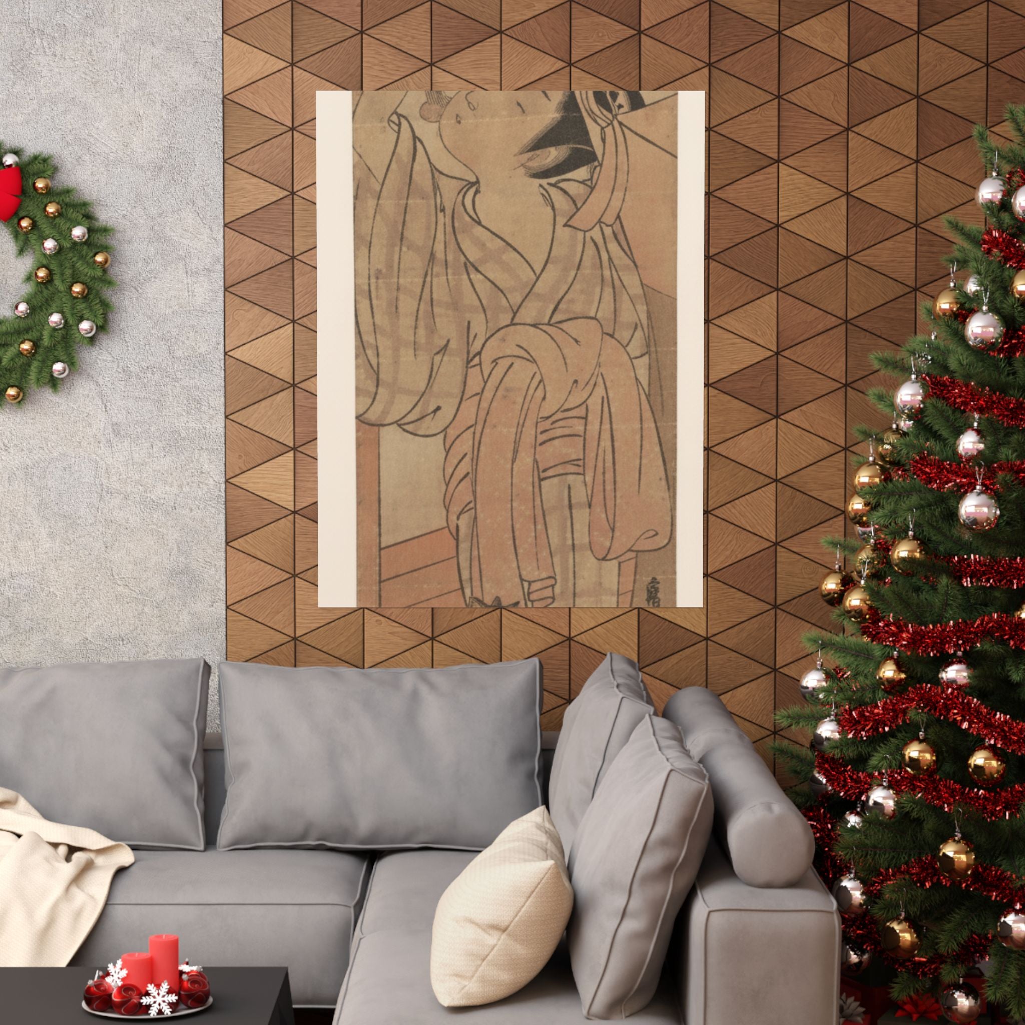 Ecommerce Main — Young Lady Toying With The Tassel Of Her Bed–Net While A Cat Plays At Her Feet — Matte Poster