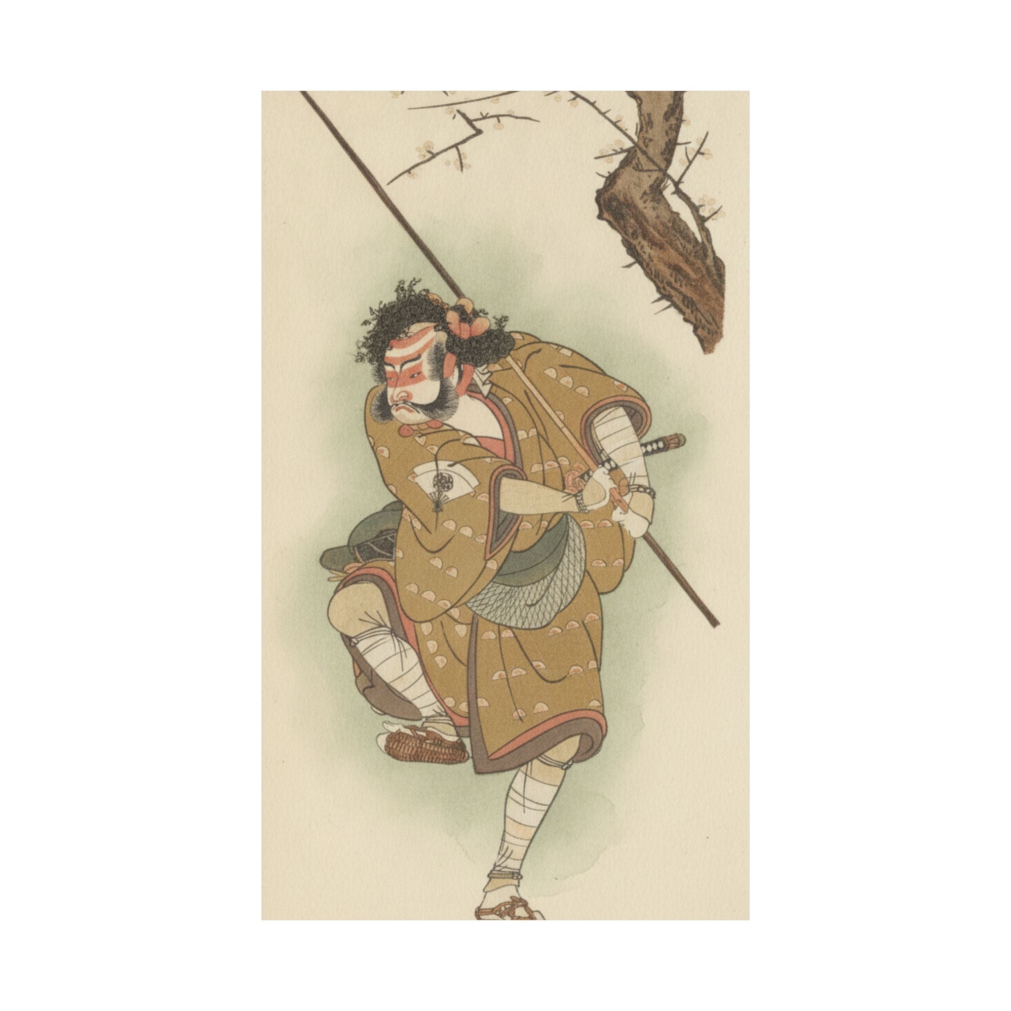 Botanical — Onoe Matsusuke In The Role Of Asahina In "Edo No Haru Meisho Soga" — Matte Poster