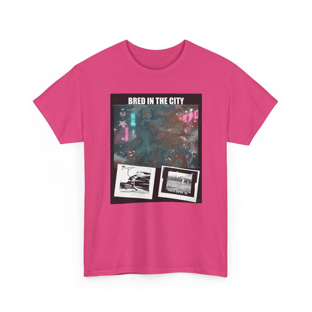 BRED IN THE CITY Neon Night Photo Collage Graphic Tee