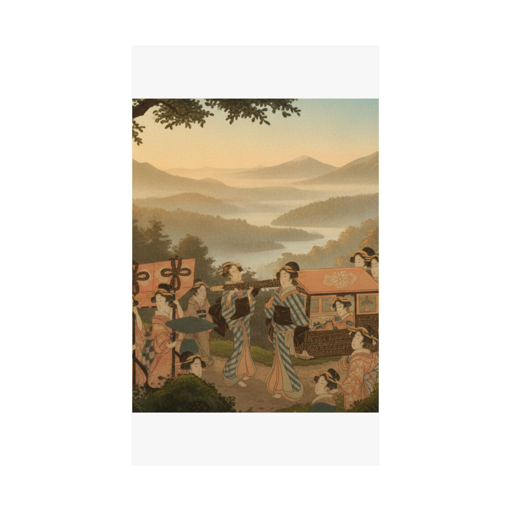 Scenic Nature — Promenade Of Famous Beauty Escorted By Many Female Attendants — Matte Poster