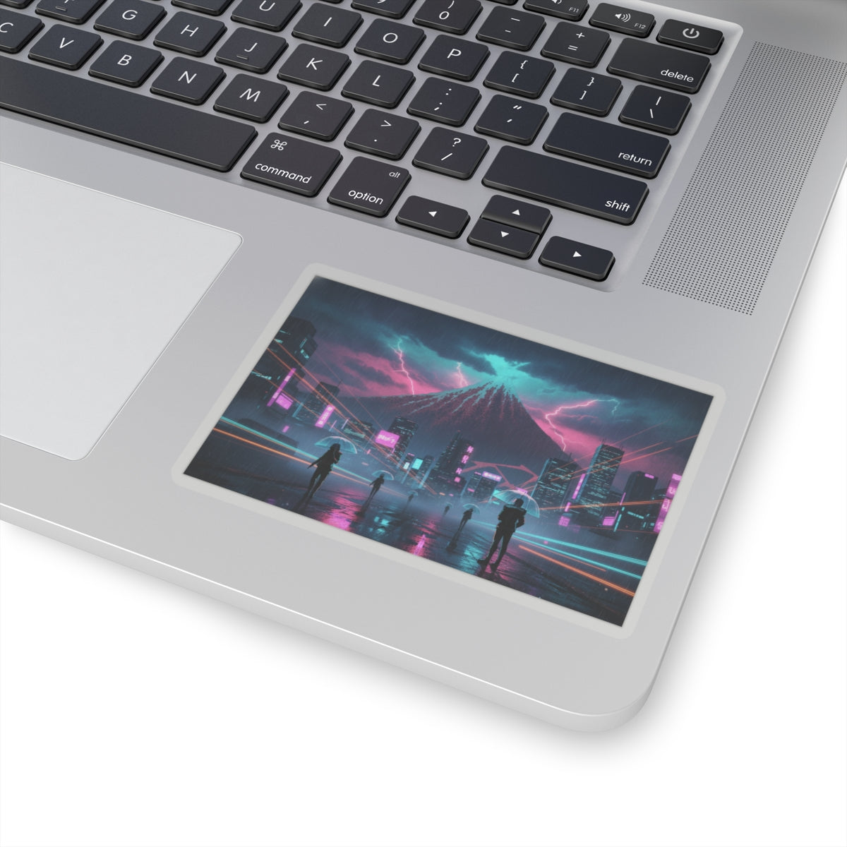 Neon Noir — Storm Below Mount Fuji (Sanka No Haku U), From The Series Thirty-Six Views Of Mo — Kiss-Cut Sticker