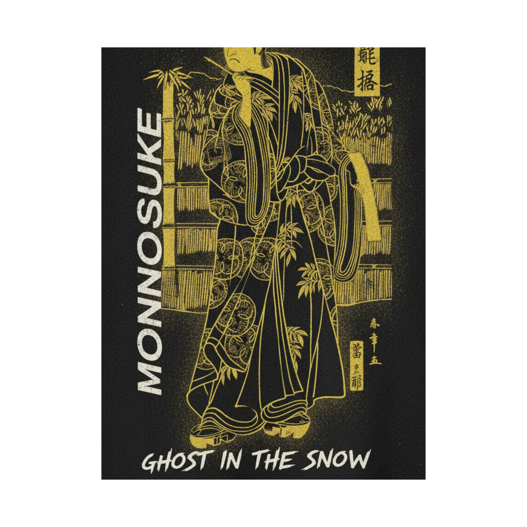 Streetwear Collage — The Second Ichikawa Monnosuke As A Man Of High Rank Standing In The Snow — Matte Poster