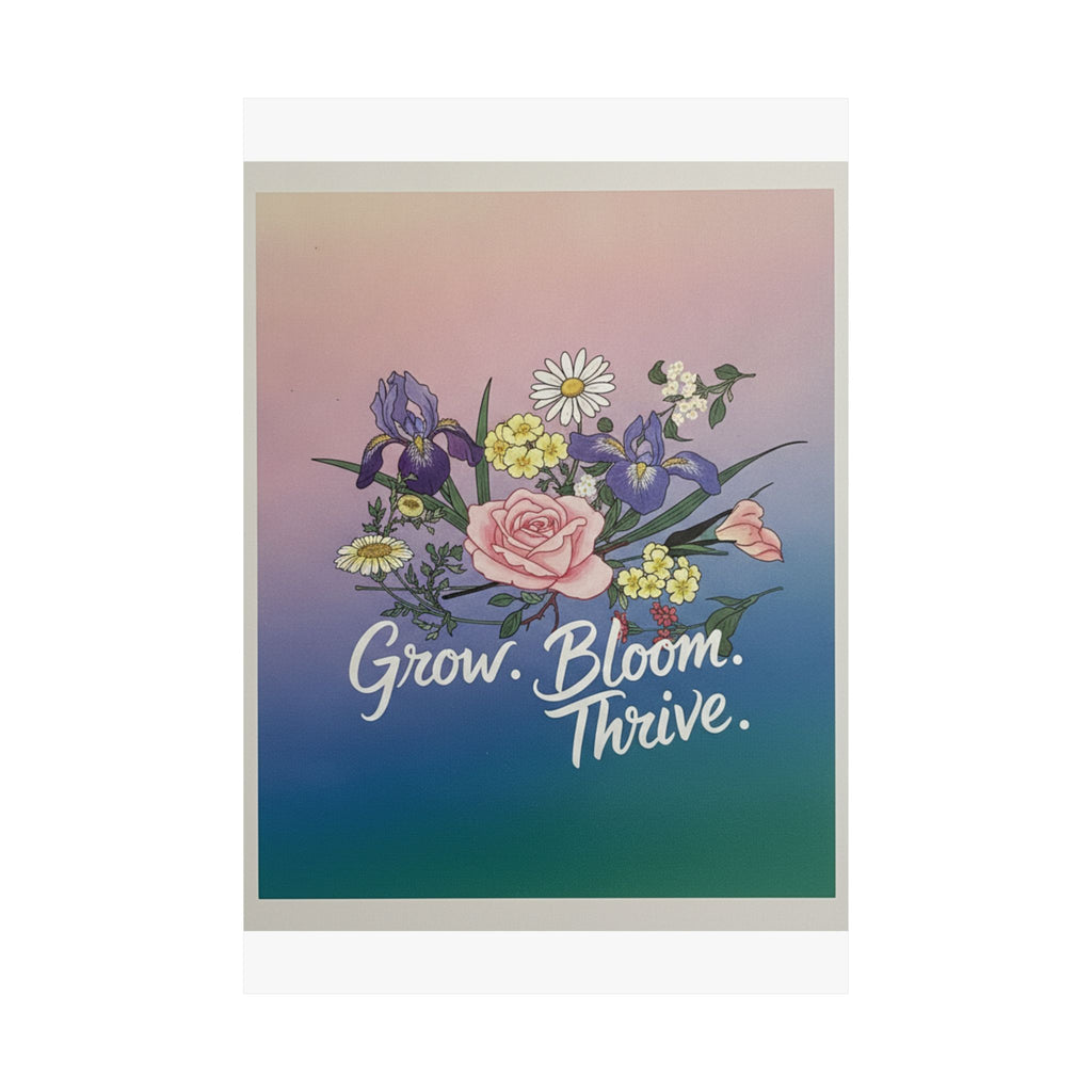Affirmation — Rose, Iris, Primrose And Daisy — Matte Poster