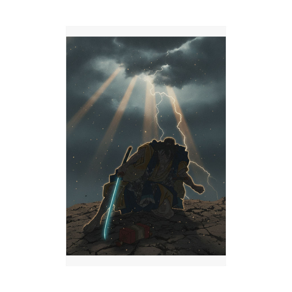 Dramatic Storm — “‘A Molted Cicada Shell’ (Utsusemi): Soga Gorō Tokimune,” From The Series Scenes — Matte Poster