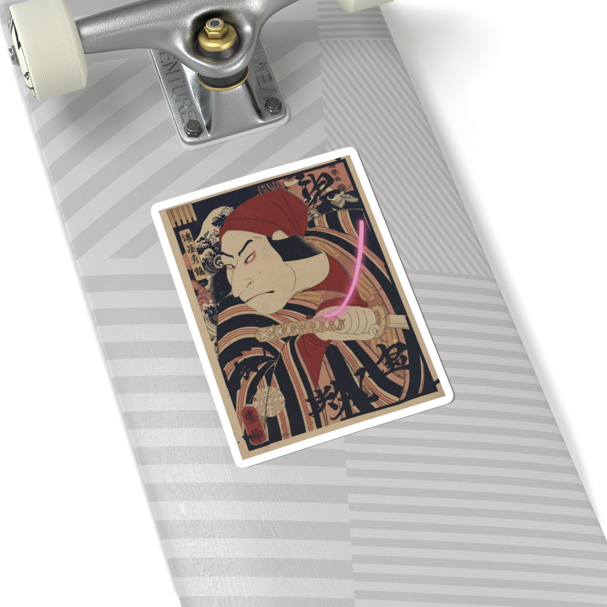 Japanese Street — Nakamura Nakazo Ii As Prince Koretaka Disguised In The Play Ōshukubai Koi No Hat — Kiss-Cut Sticker
