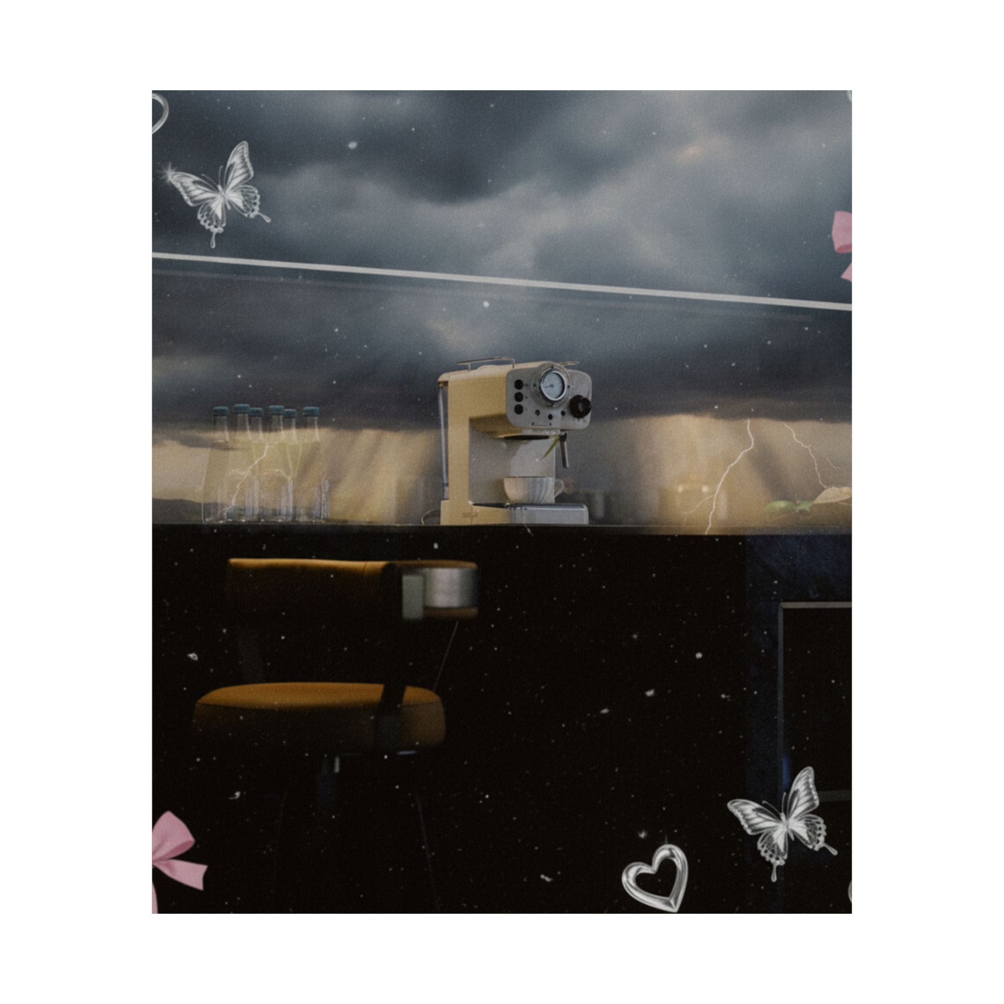 Dramatic Storm — Kitchen — Matte Poster