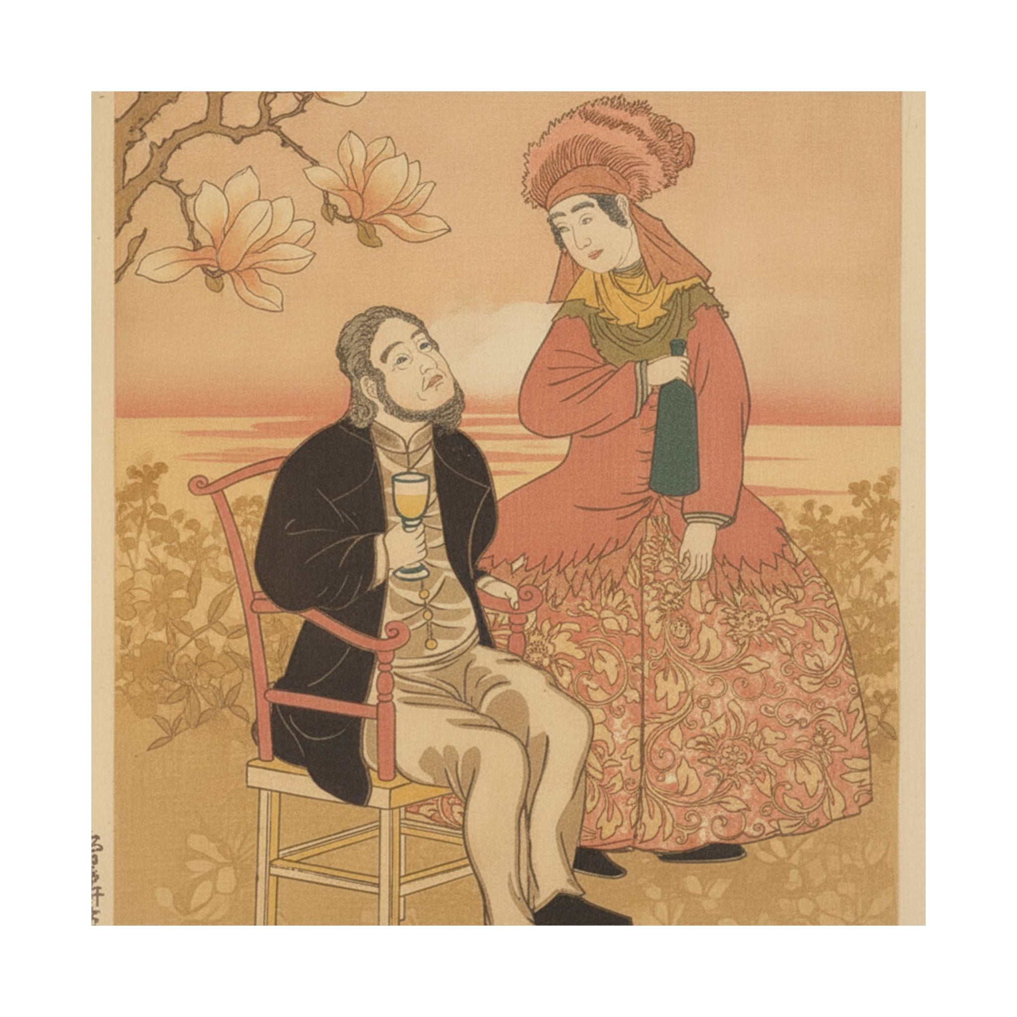 Southern Sunset — France, From The Series Pictures Of People From Foreign Lands (Gaikoku Jinbutsu  — Matte Poster