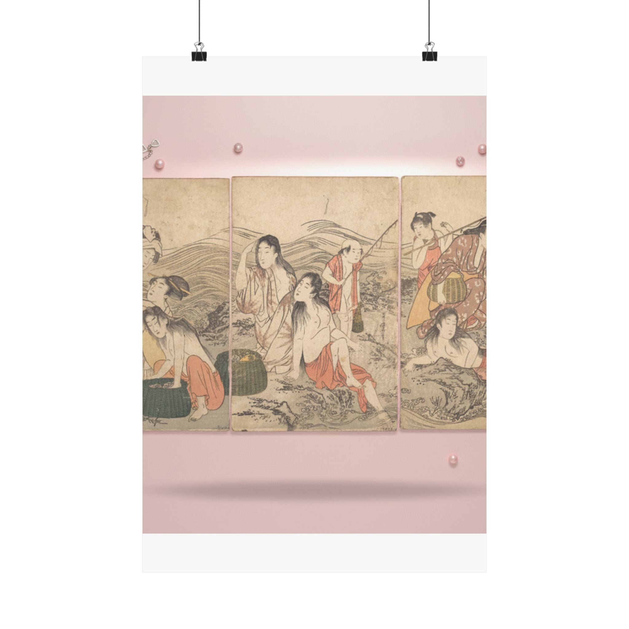 Product Marketing — Girl Fishers And Bathers — Matte Poster