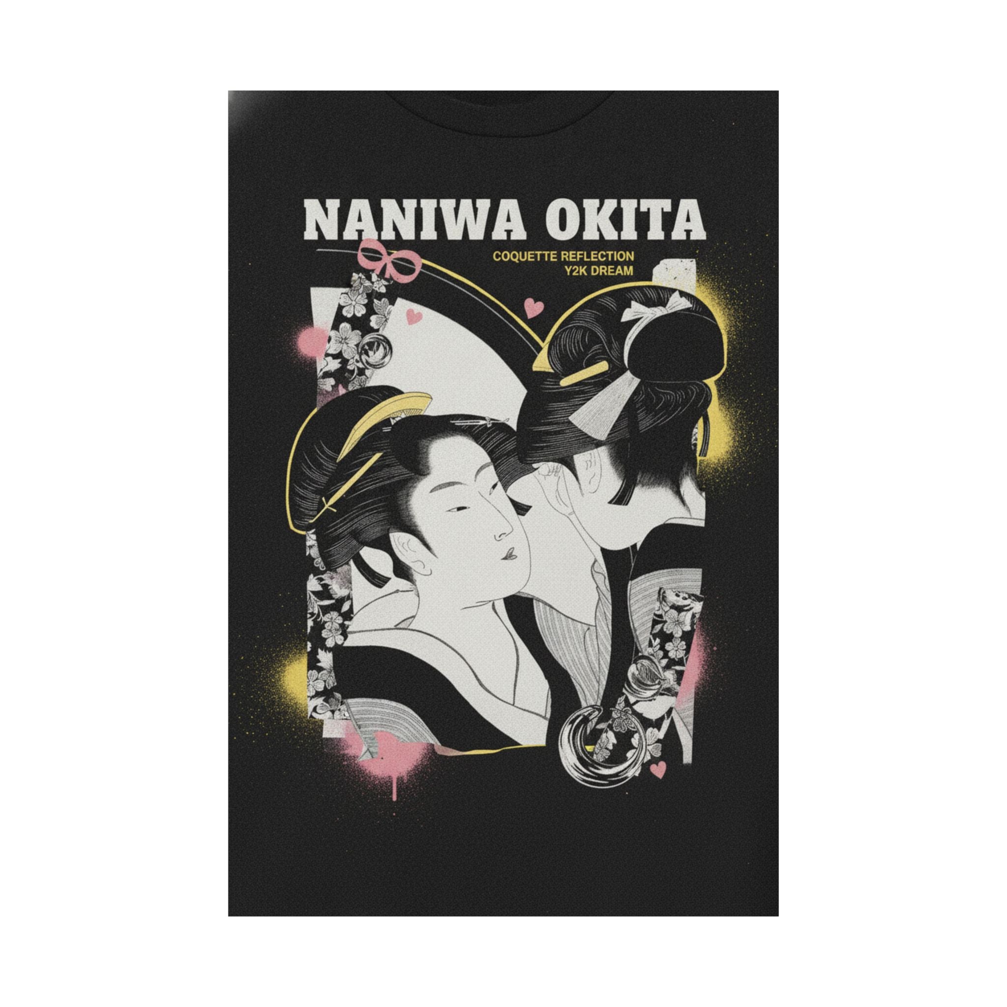 Streetwear Collage — Naniwa Okita Admiring Herself In A Mirror — Matte Poster
