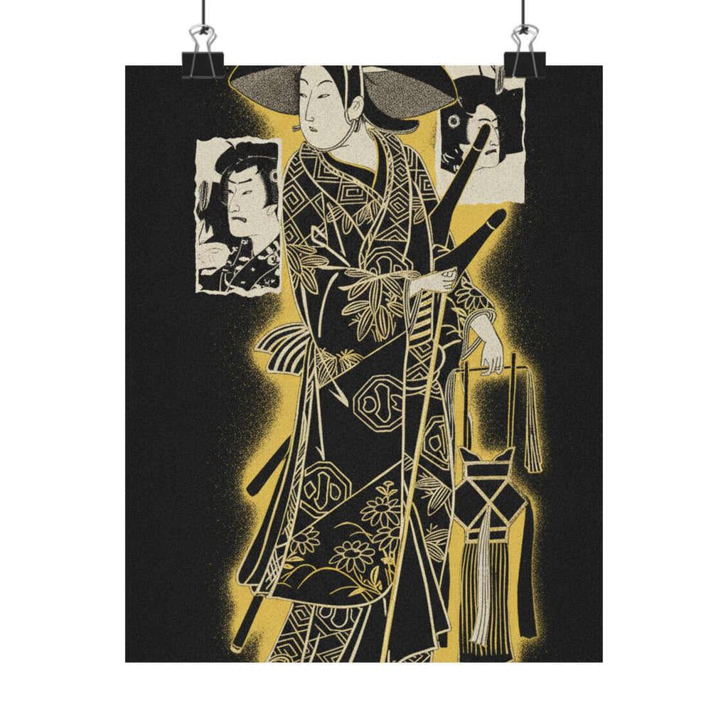 Streetwear Collage — The Actor, Arashi Otohachi, 1695–1769 In An Unidentified Role — Matte Poster