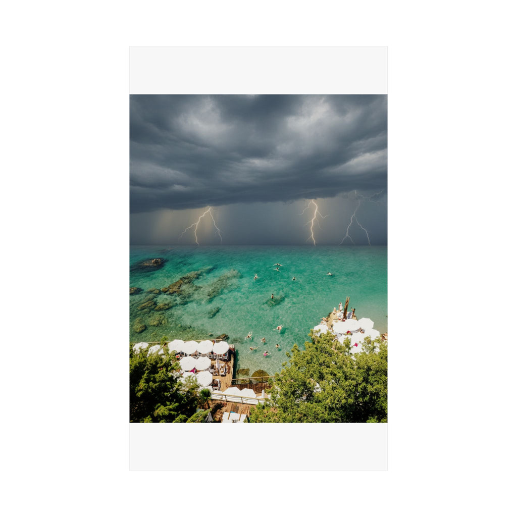 Dramatic Storm — Beach — Matte Poster