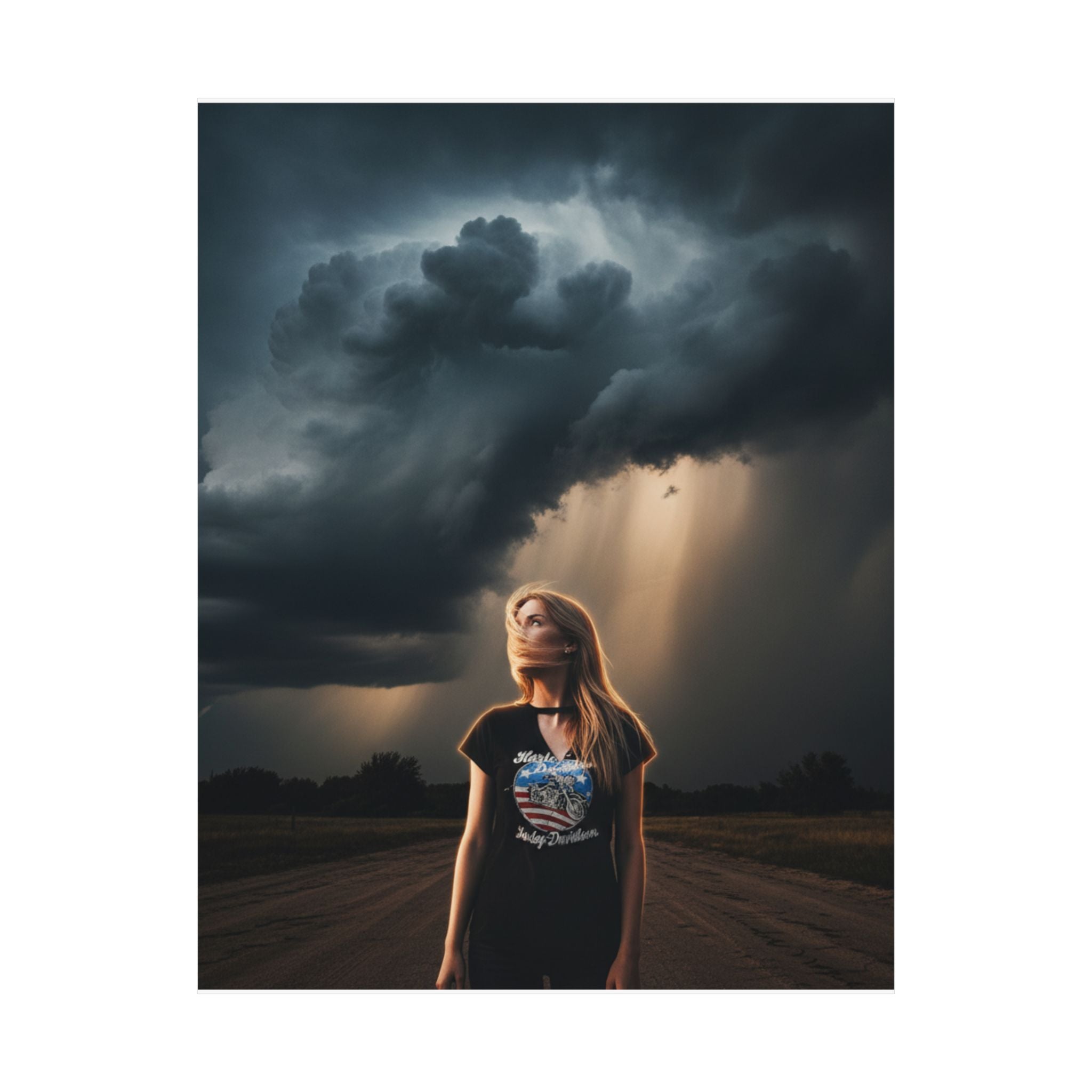 Dramatic Storm — Person — Matte Poster