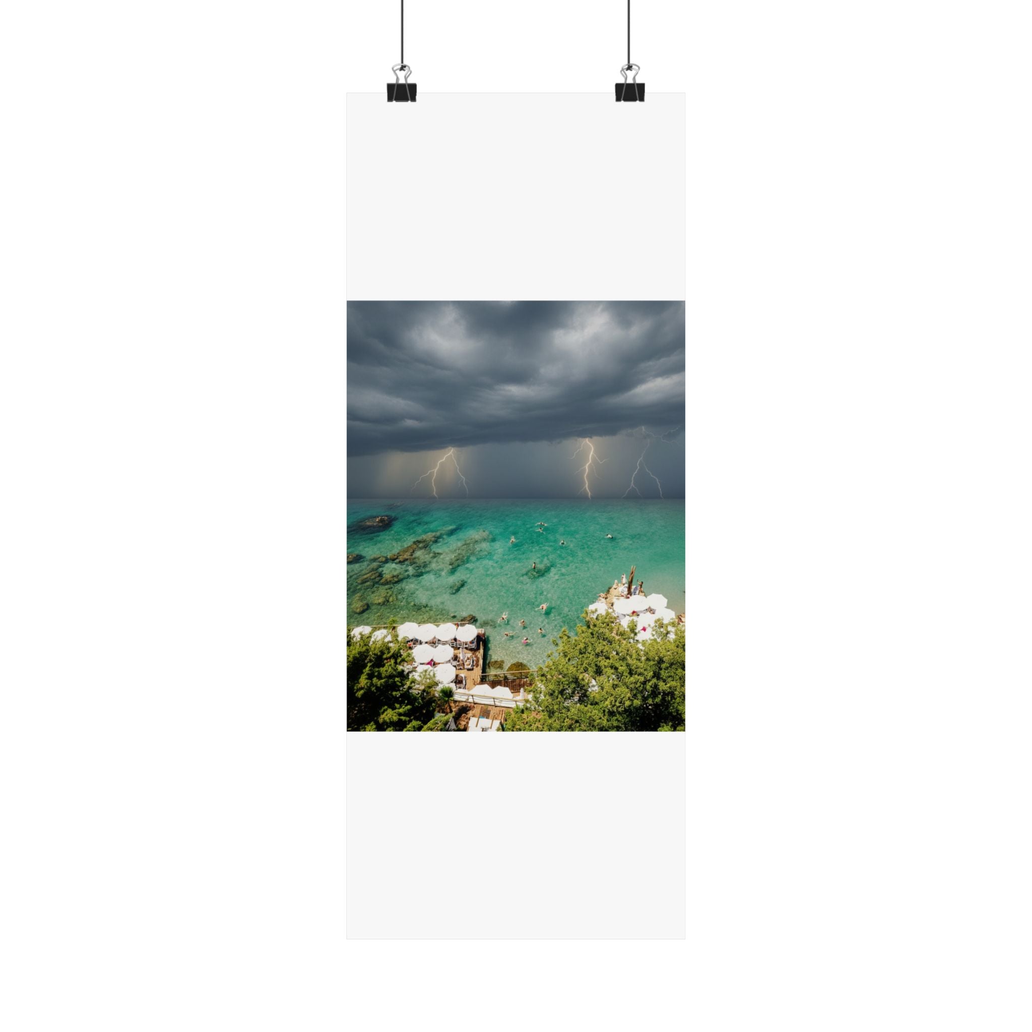 Dramatic Storm — Beach — Matte Poster
