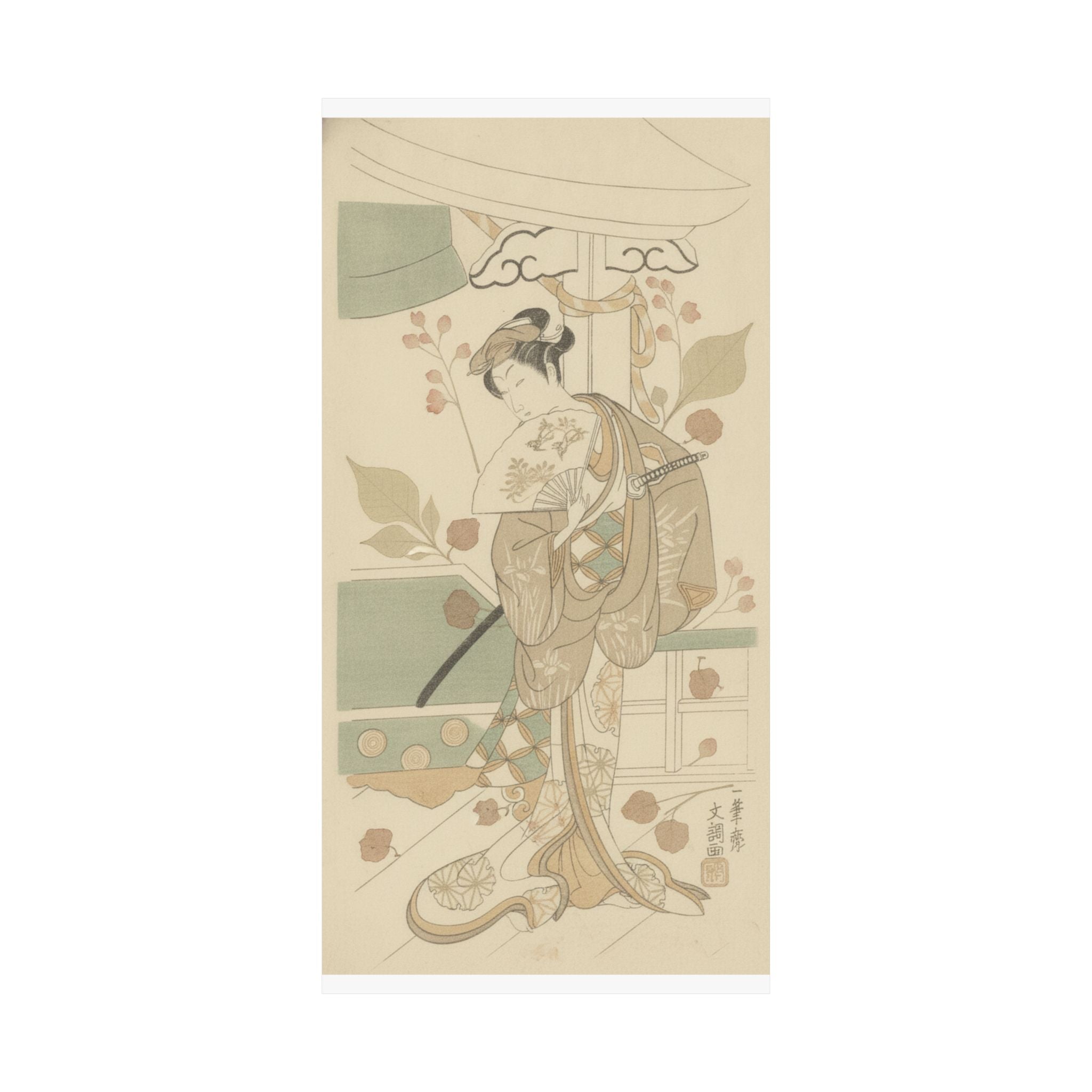 Botanical — The Actor Ichikawa Uzayemon Ix 1724–1785 In A Female Role — Matte Poster