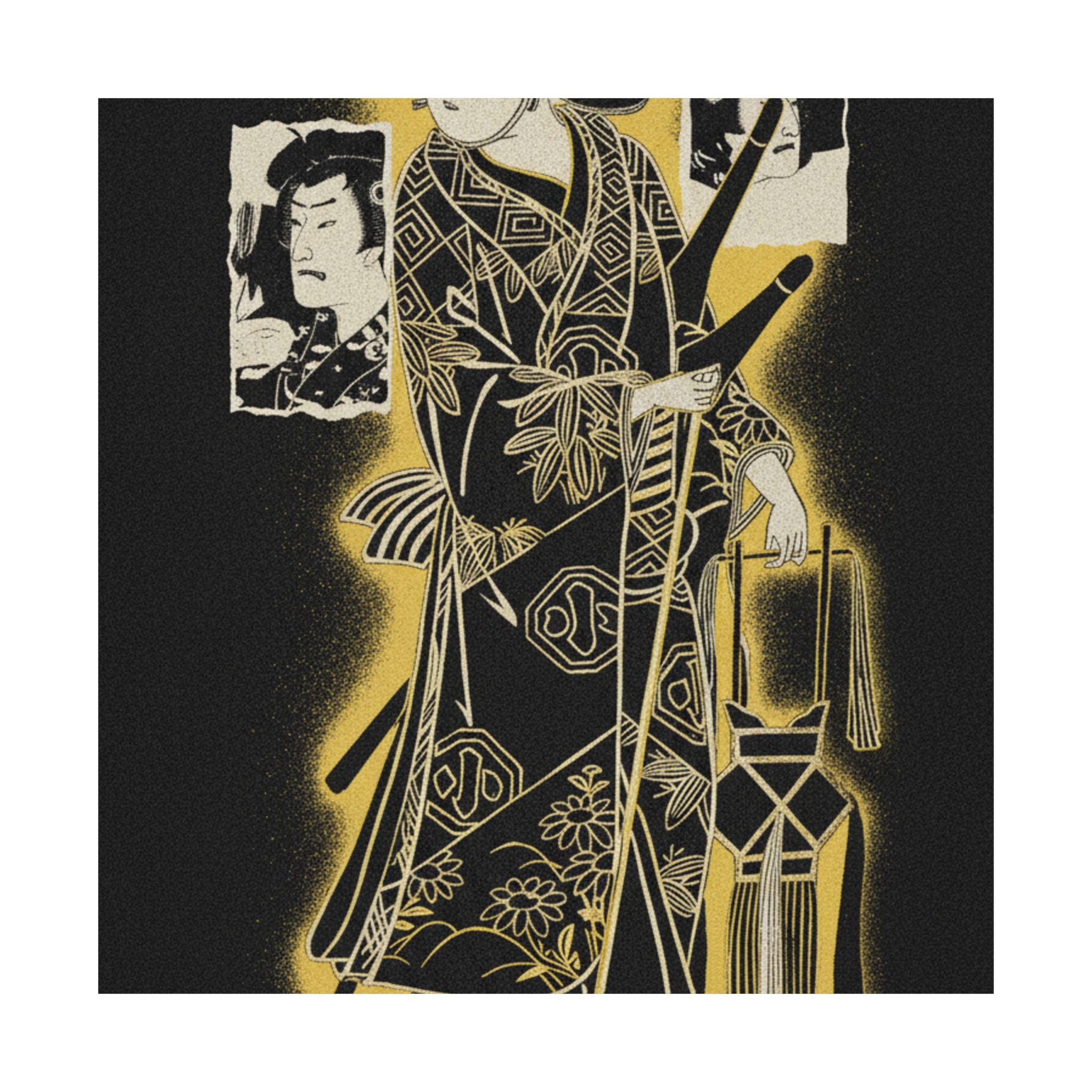 Streetwear Collage — The Actor, Arashi Otohachi, 1695–1769 In An Unidentified Role — Matte Poster