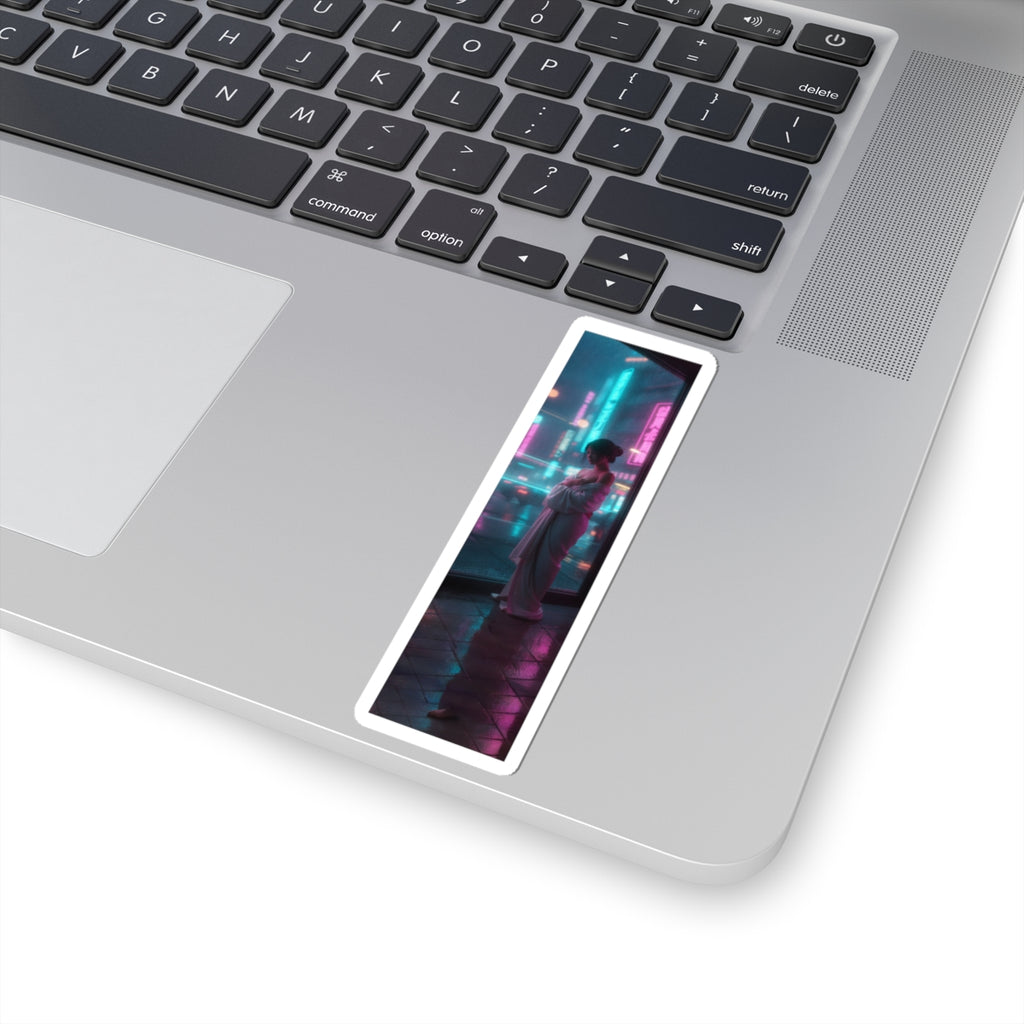 Neon Noir — Girl Drying Herself After Her Bath — Kiss-Cut Sticker