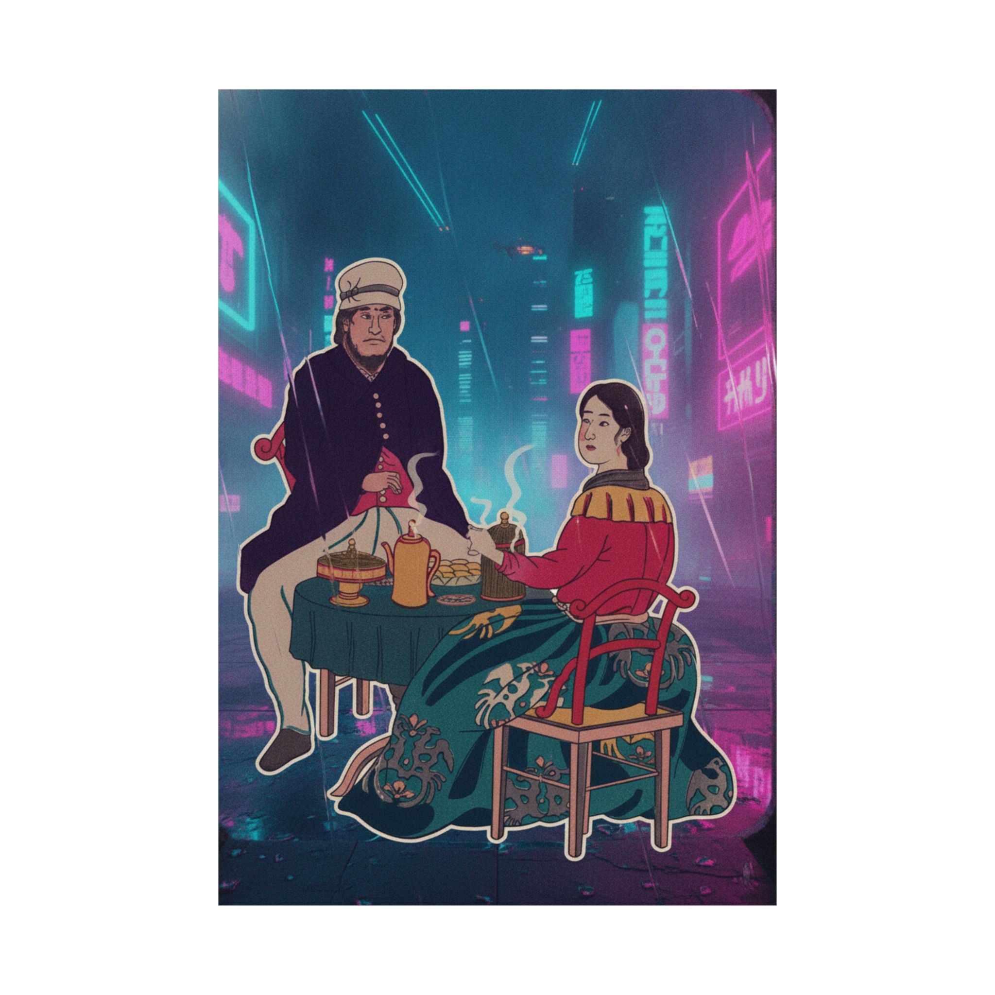 Neon Noir — Amerikajin — Matte Poster