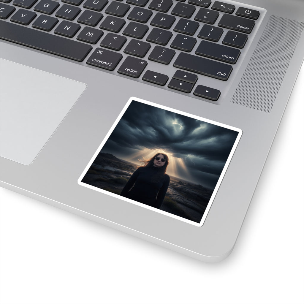 Dramatic Storm — Person — Kiss-Cut Sticker