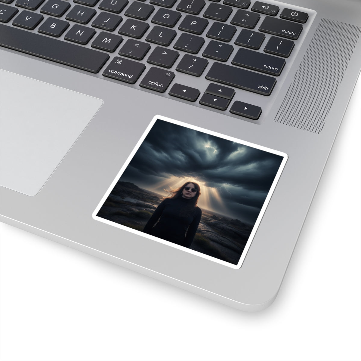 Dramatic Storm — Person — Kiss-Cut Sticker